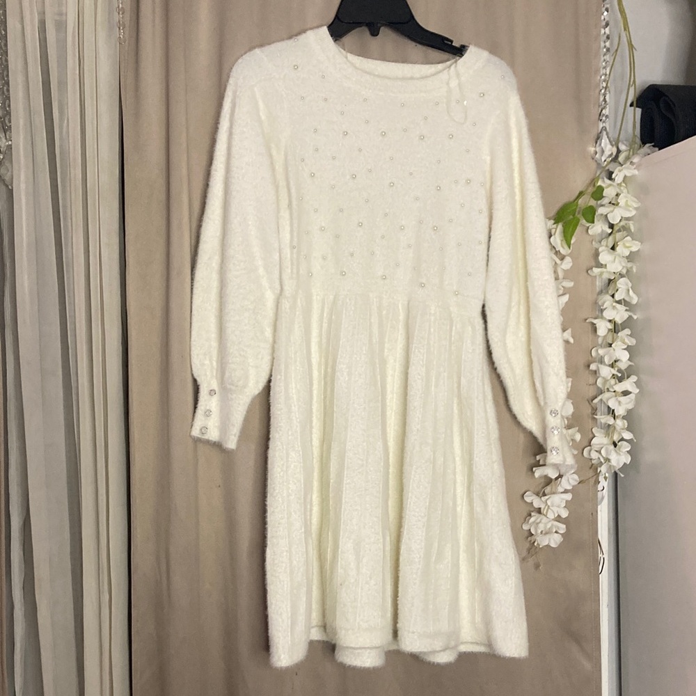 Rare Editions White Knit Top